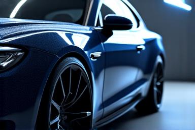 Car protected by a glossy shield effect